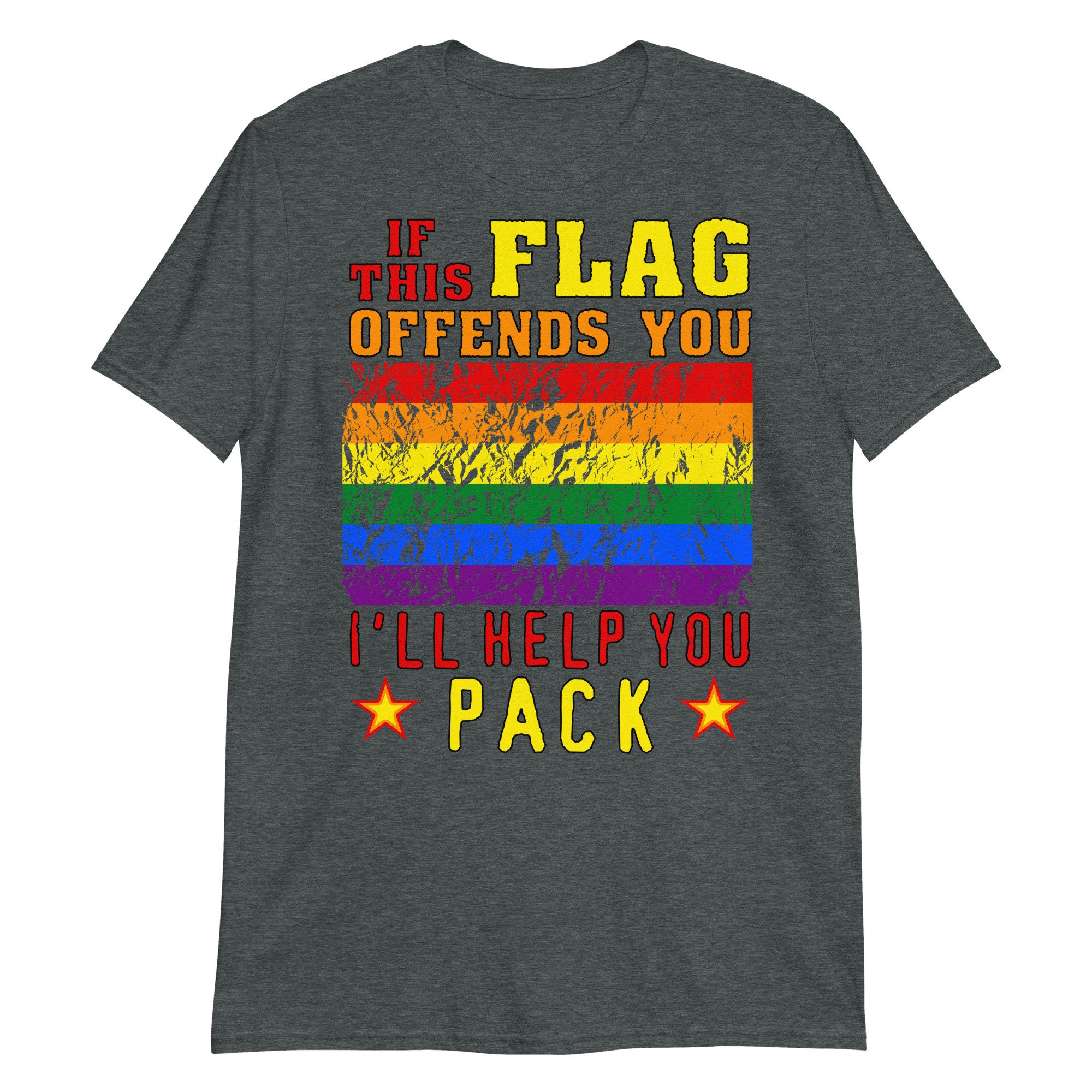 PubliciTeeZ Patriotic "If This Flag Offends You I'll Help You Pack" T-Shirt - Big & Tall Sizes - View #13