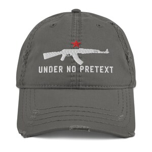 Under No Pretext - Socialist, Red Star, AK47 Hat Charcoal Grey