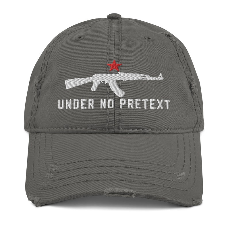Under No Pretext - Socialist, Red Star, AK47 Hat Charcoal Grey