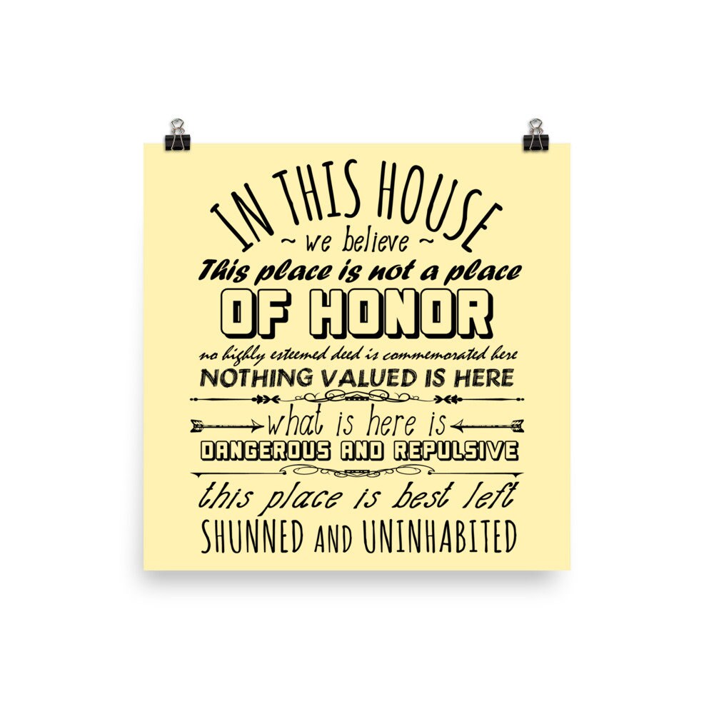 This Place is Not A Place of Honor Ironic Meme Nuclear Etsy