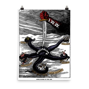 More Power To The Arm Recolored - Historical Propaganda, IWW, Labor Union, Socialist, Leftist, Anti Capitalist Poster