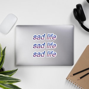 Sad Life - Aesthetic, Meme, Vaporwave Stickers