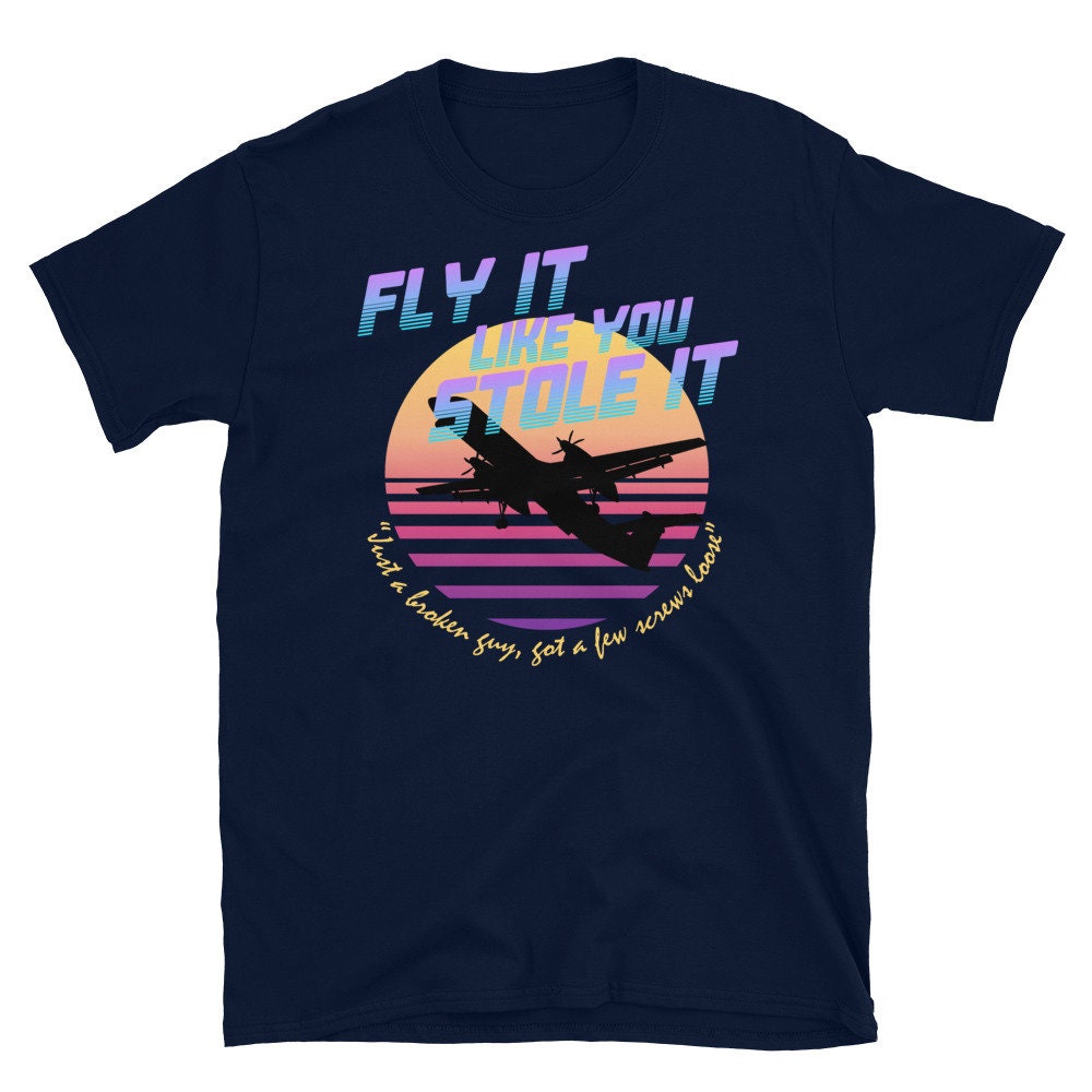 Fly It Like You Stole It - Sky King, Vaporwave, Aesthetic T-shirt