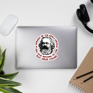 Workers Of The World Unite - Karl Marx Quote, Socialist, Leftist Sticker