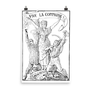 Vive La Commune Walter Crane - Historical, Paris Commune, Socialist, Leftist Poster
