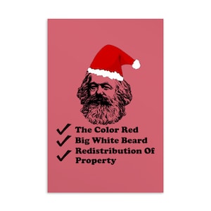 Santa Marx - Karl Marx, Noël, Philosophie, Economie, Socialiste, Carte postale communiste