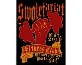 Swoletariat Fitness Club - Socialist, Leftist, Fitness Poster