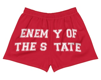 Enemy Of The State - Meme, Radical, Anarchist, Leftist, Socialist, Meme Booty Shorts
