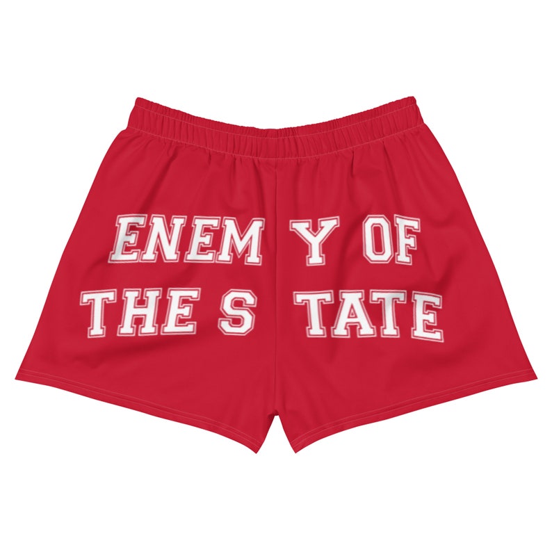 Enemy Of The State Meme, Radical, Anarchist, Leftist, Socialist, Meme Booty Shorts image 1