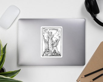 Könnte beinhalten: Schwarzweiß-Illustration einer Frau, die ein Banner mit der Aufschrift "Vive la Commune!" hält, mit zwei Figuren, die unter ihr stehen, eine mit einer Fackel und die andere mit einem Hammer.