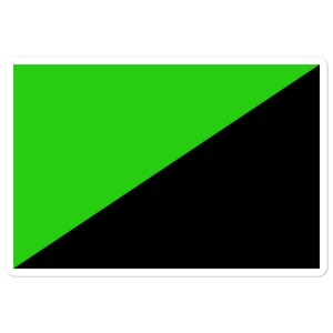 Eco-Anarchist Flag - Anarchism, Socialist, Anti-Capitalist, Climate Change Sticker
