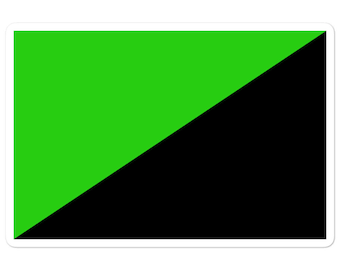 Eco-Anarchist Flag - Anarchism, Socialist, Anti-Capitalist, Climate Change Sticker
