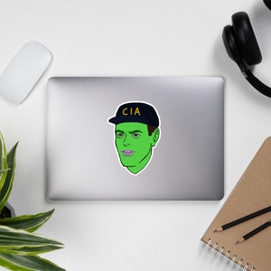 CIA Glow Guy - Meme, Glow In The Dark, Terry Davis Sticker