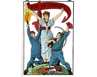 Vive La Commune Walter Crane Recolored - Historical, Paris Commune, Socialist, Leftist Poster