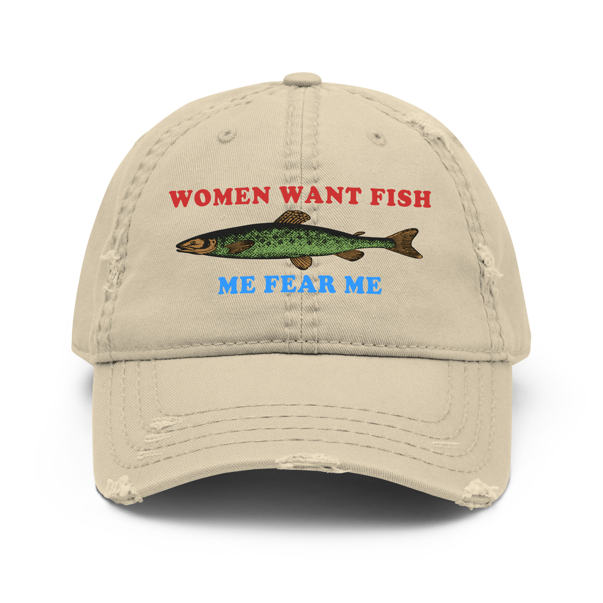 Fish Want Me Women Fear Me Meme Baseball Caps Hip Hop Sandwich