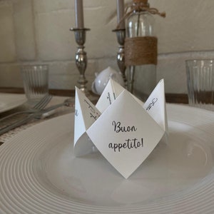 Menu origami per matrimoni ed eventi vari (10 pz)