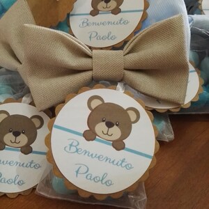Bomboniere annuncia nascita bimbo papillon artigianali stoffa