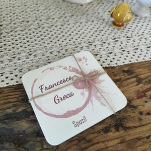 Partecipazione personalizzata tema vino