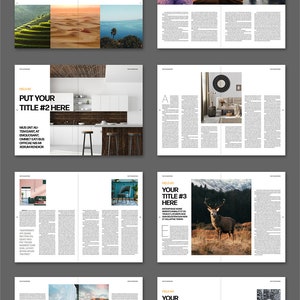 Minimalist Print Magazine Layout Template | Magazine Brochure Layout ...