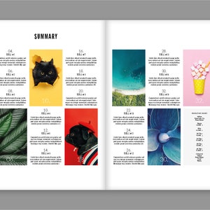 Plantilla de diseño de revista / Revista digital / InDesign / Impresión / Estilo de vida, Moda, Viajes, Diseño, Comida, Noticias / Plantilla de folleto imagen 3