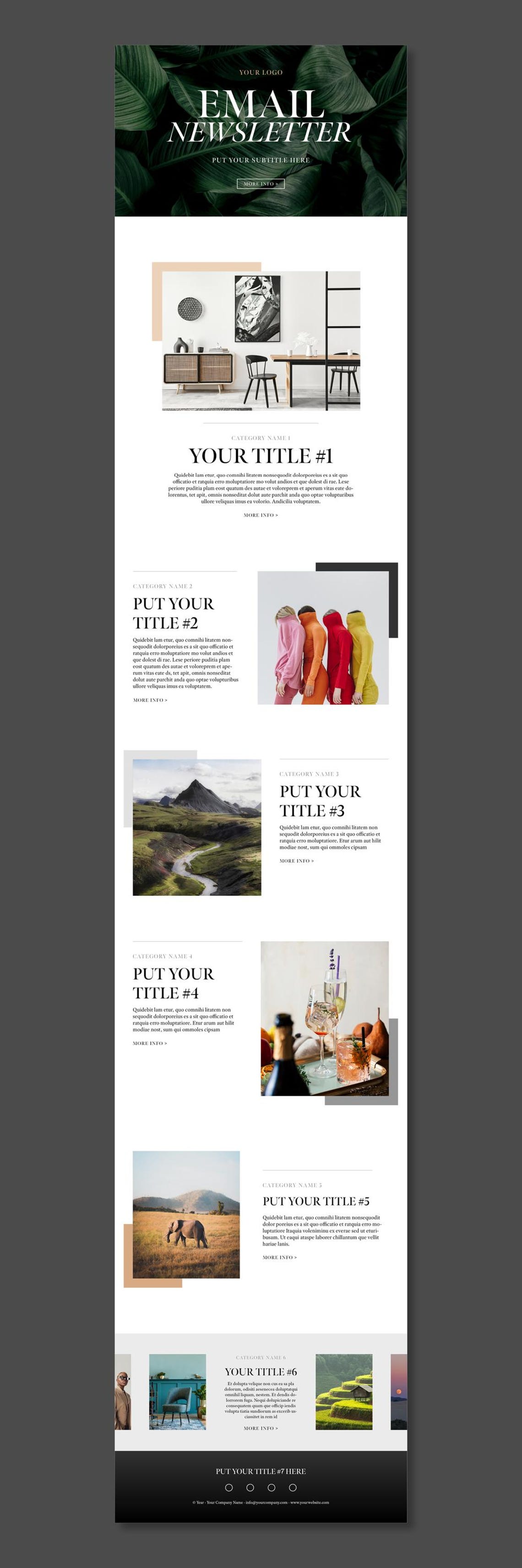Email Newsletter Layout Template | Email Marketing | Digital Email ...