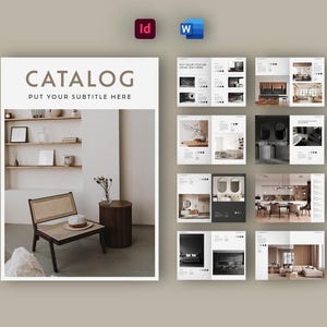 Minimalist Catalog Layout | Lookbook Layout | Brochure | Wholesale Line Sheet Template | Retail Product Catalog Layout | Word | InDesign