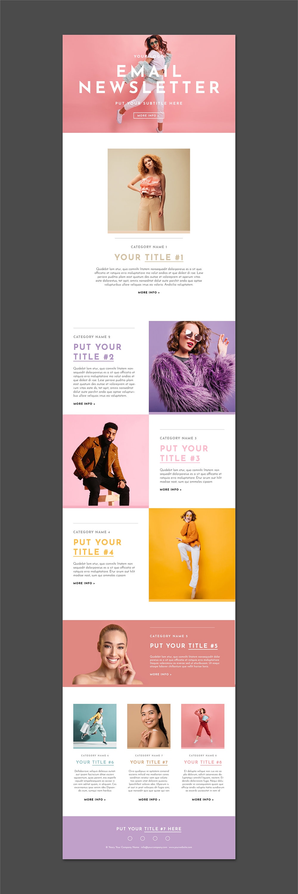 business email templates | email newsletter layout... Colorful Email Newsletter Layout Template | Email Marketing | Digital ...