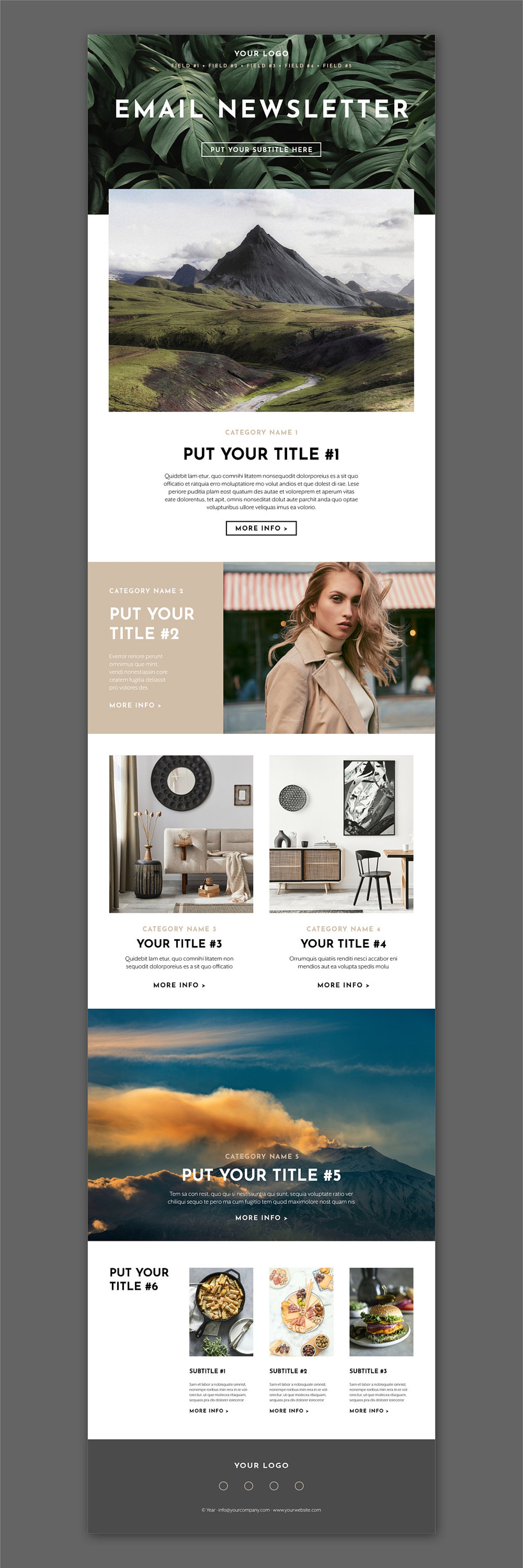 Email Newsletter Layout Template | Email Marketing | Digital Marketing ...