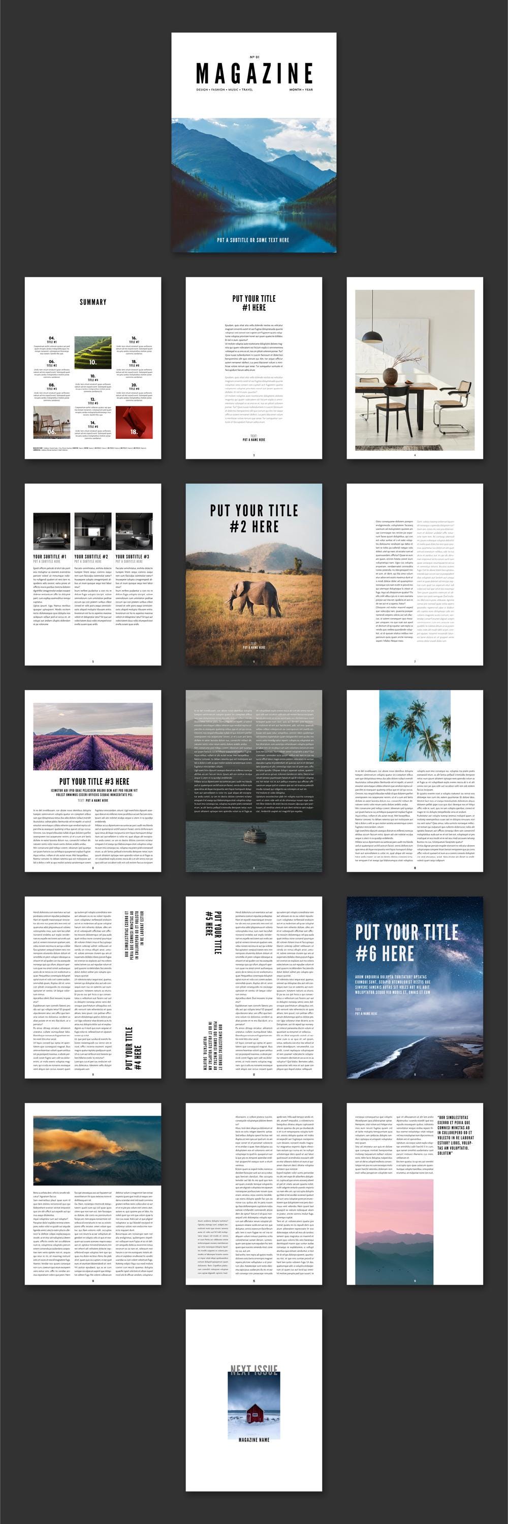 Digital Magazine Layout Template | Digital Ebook | Digital Book ...