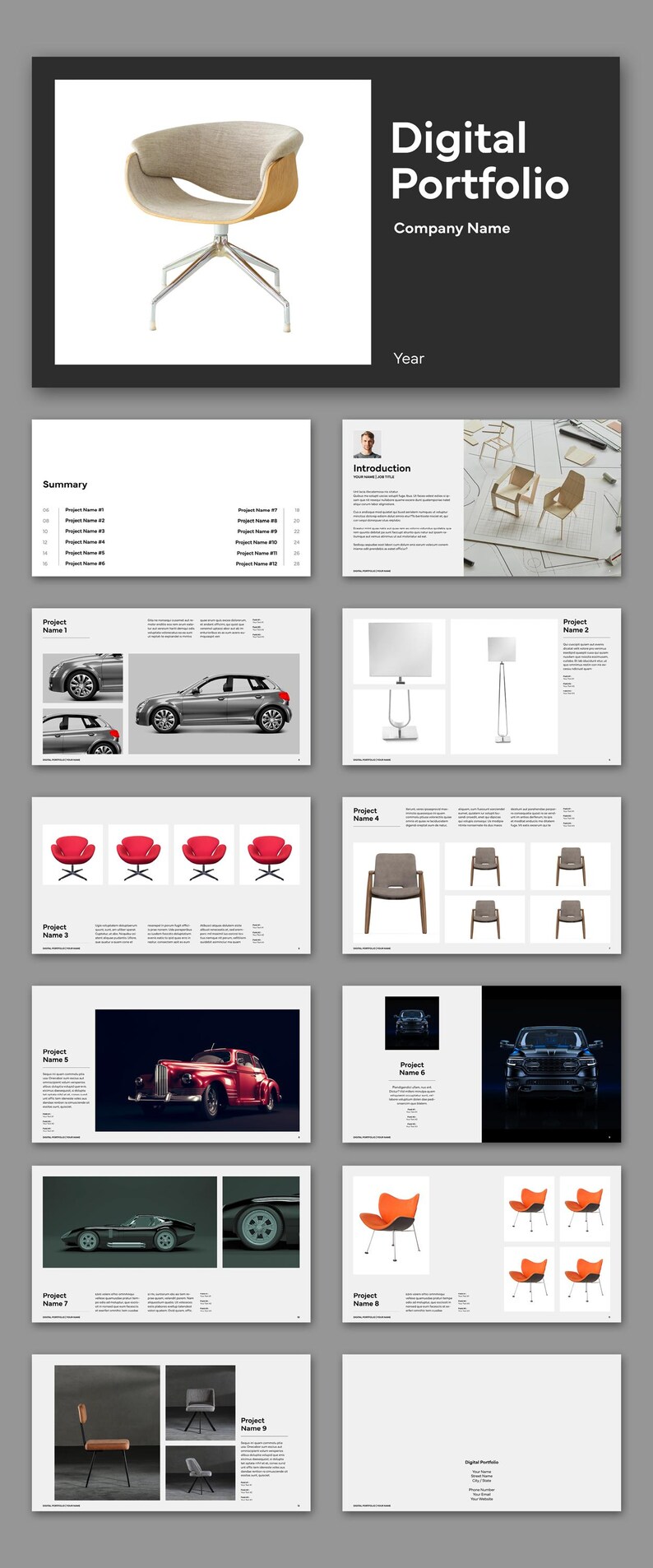 Framelayout Portfolio Digital Portfolio Layout | Digital Presentation | Digital Slideshow ...