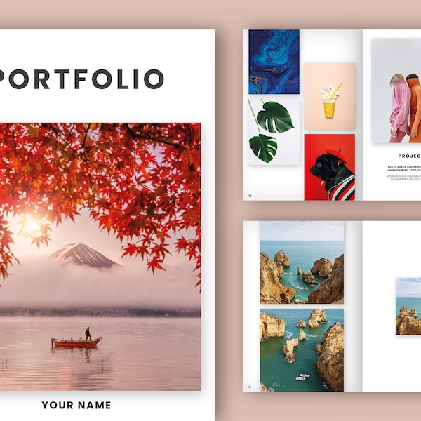 Portfolio/Lookbook Layout | Photo Album Book Template | Brochure Template | Book Template | Photo Book Template | Album Template | A4+US