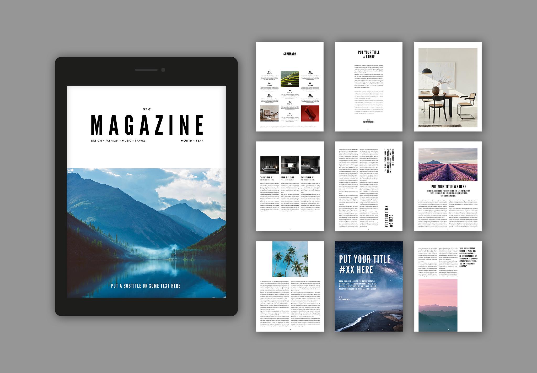 Digital Magazine Layout Template | Digital Ebook | Digital Book ...