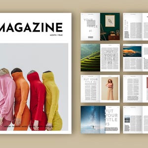 Minimalist Magazine Layout Template | Magazine Brochure Layout ...