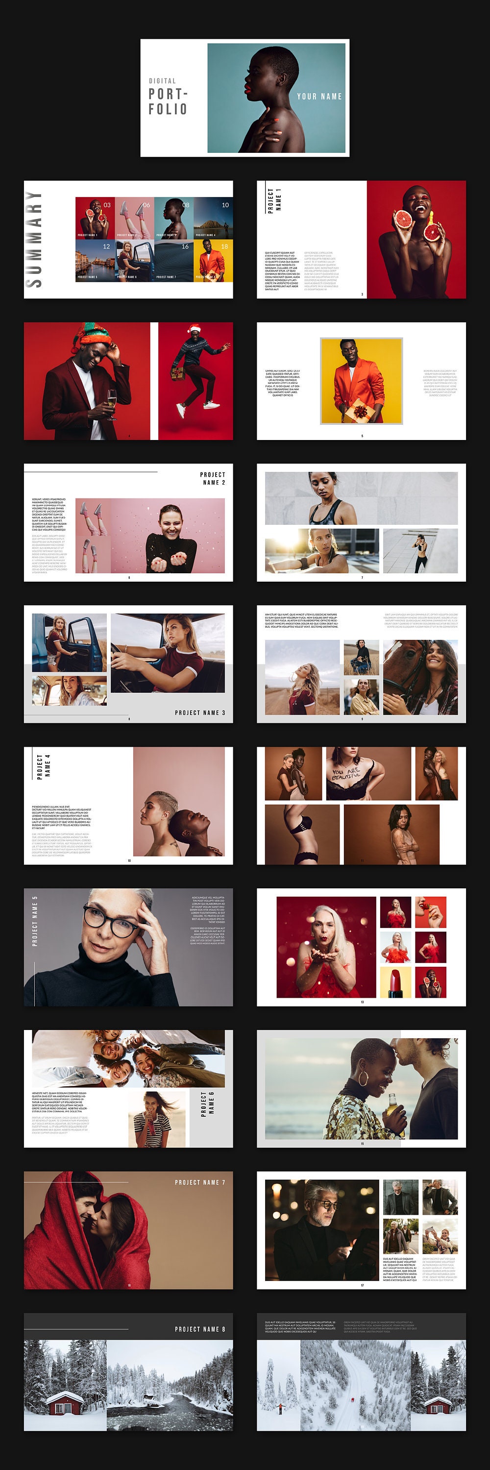 Digital Portfolio Layout | Digital Presentation | Digital Slideshow ...