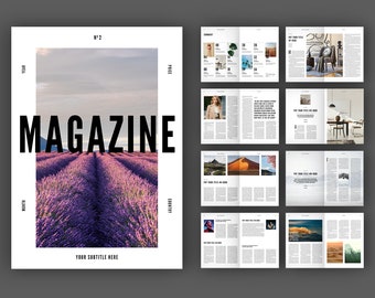 Minimalist Print Magazine Layout Template | Magazine Brochure Layout | Print Magazine Layout | Modern Magazine Layout | InDesign