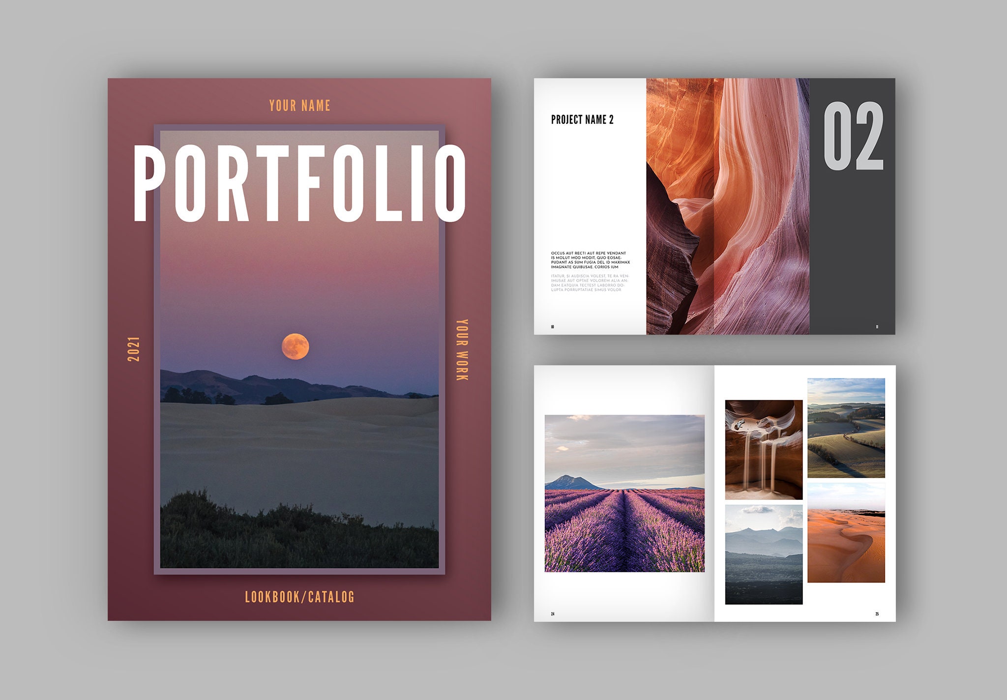 Portfolio Layout Photo Album Book Template Brochure Template Book