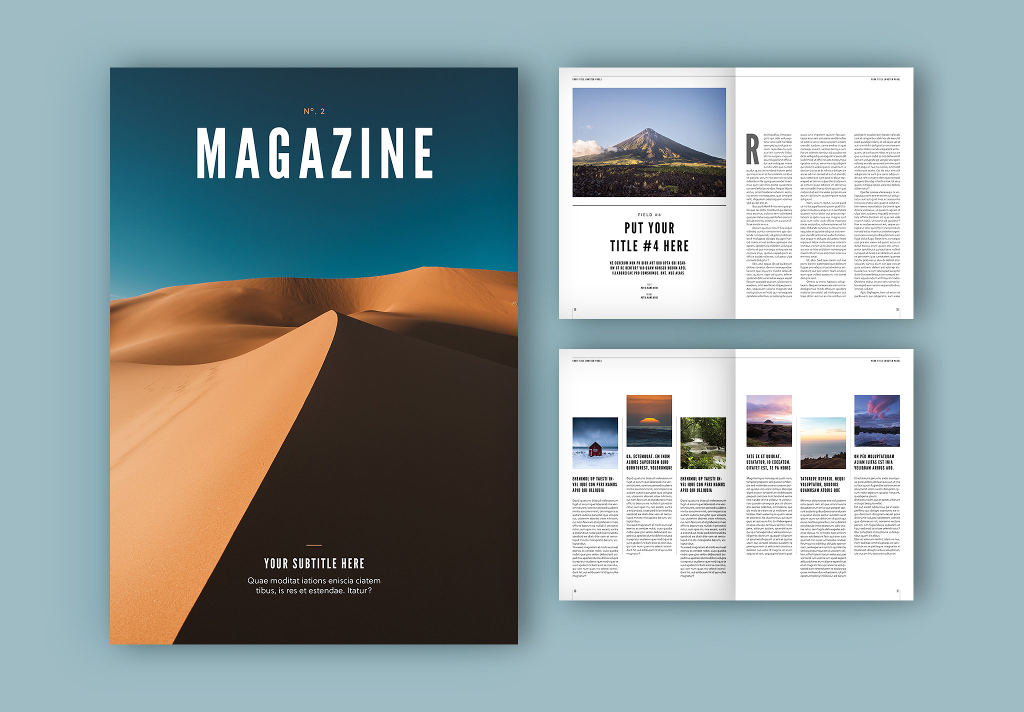 Magazine Layout Template | Digital Magazine | InDesign | Print | Lifestyle, Fashion, Travel, Design, Food, News | A4/US