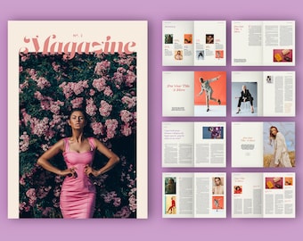 Colorful Print Magazine Layout Template | Magazine Brochure Layout | Print Magazine Layout | Modern Magazine Layout | InDesign