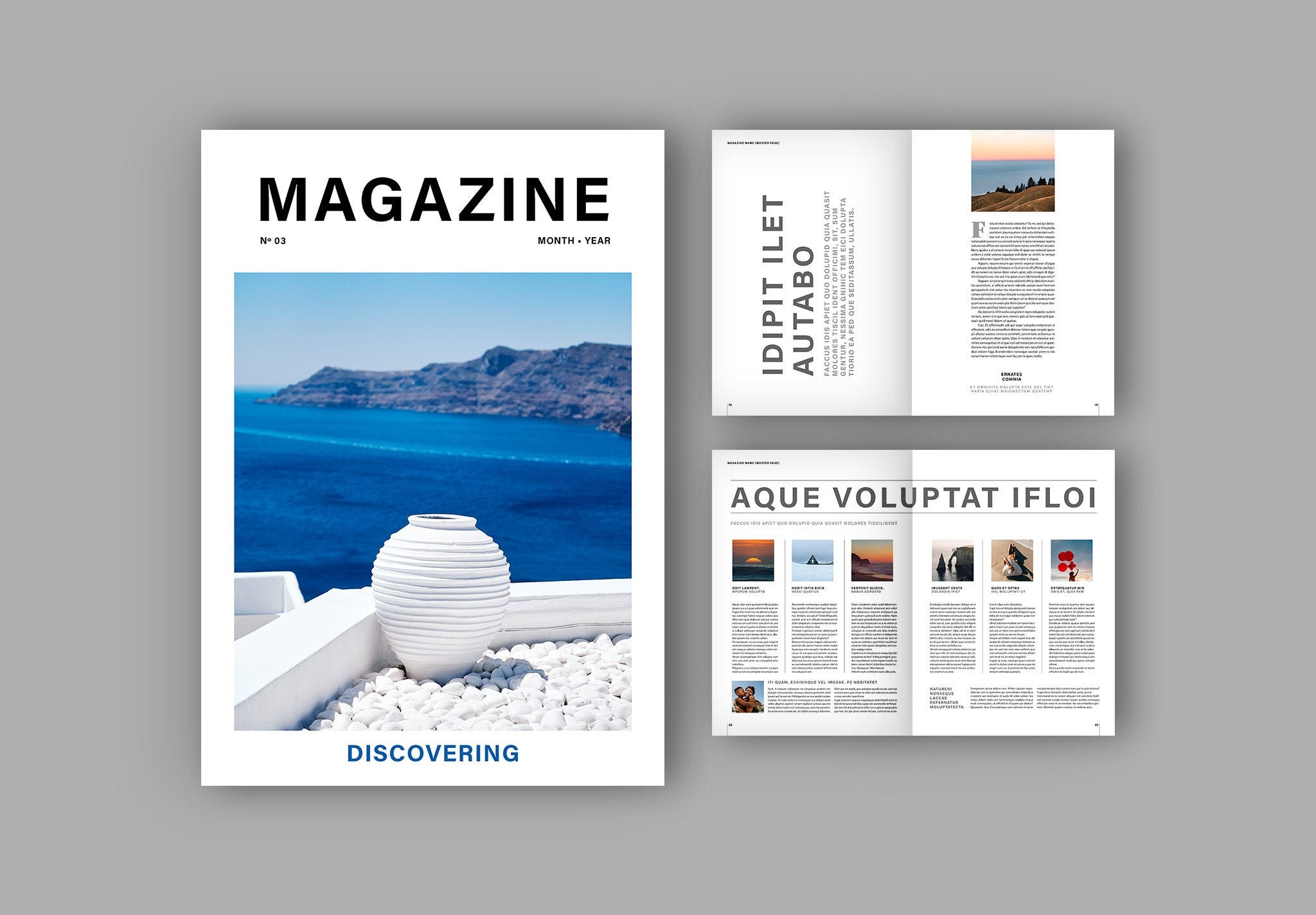 Modernes Magazin Layout Template Digitales Magazin InDesign Druck ...