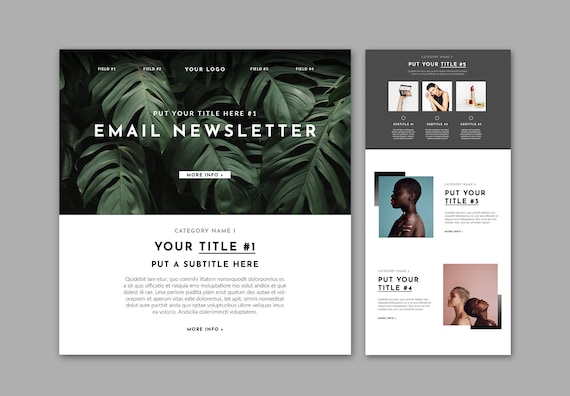 Email Newsletter Layout Etsy