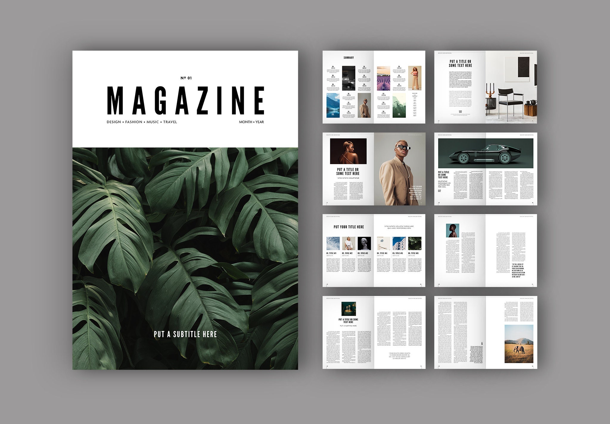 Minimalist Magazine Layout A4US Etsy