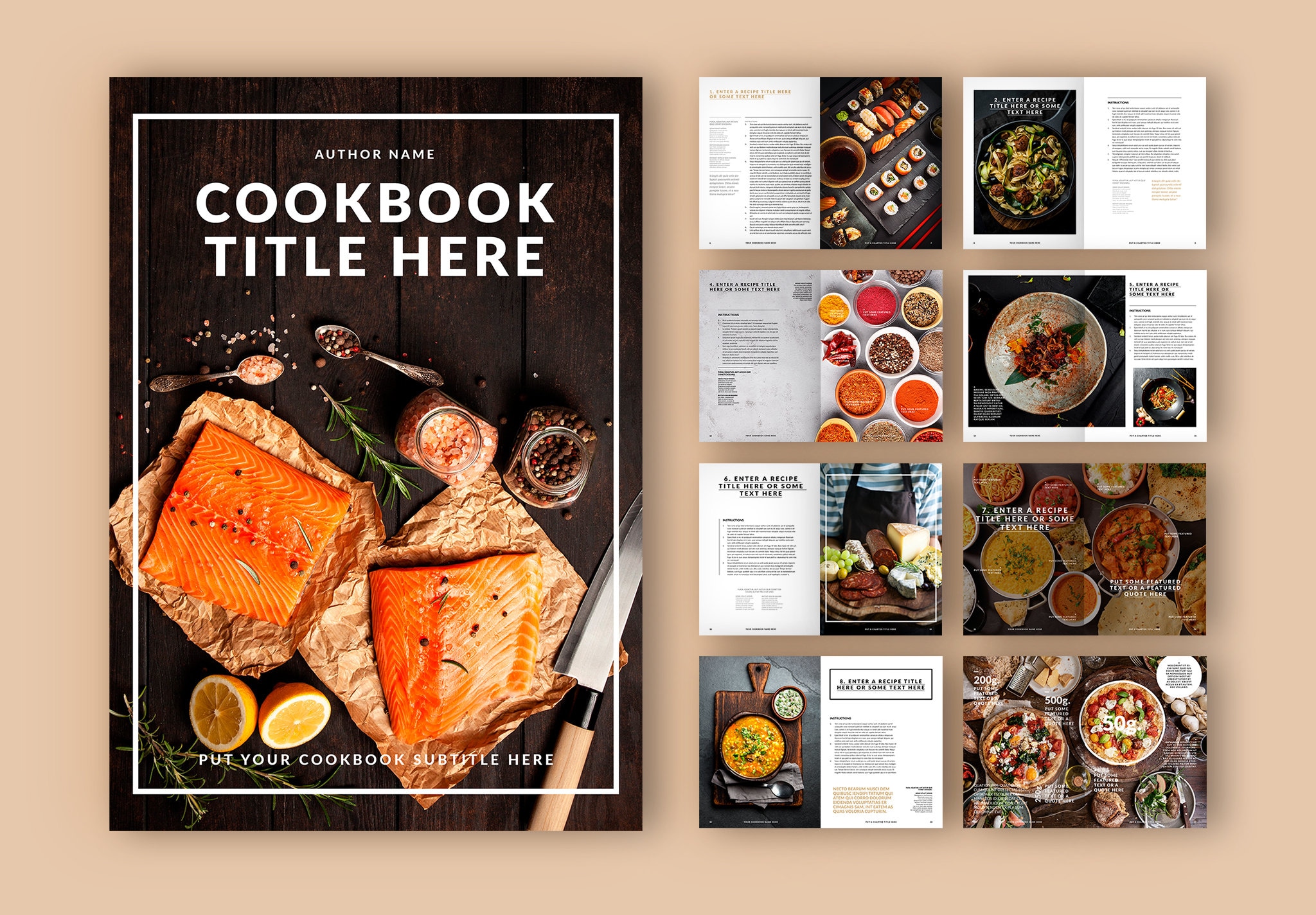 Cookbook Layout Template | Recipe Book Layout | Food Book Layout | Cook ...
