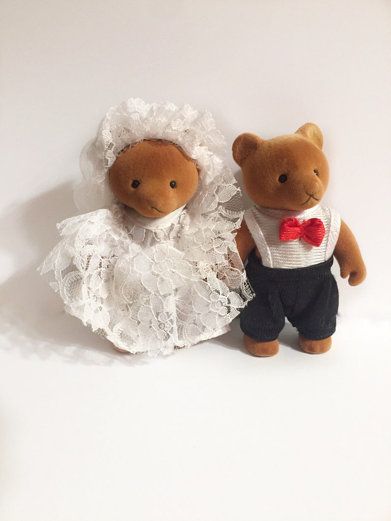 Miniatures Papa Bear Baby Lot Of 3 Craft Brown Miniature Flocked Teddy Bears Mama Bear Woodland Resort Com