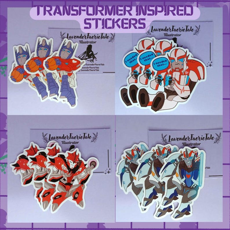 Transformers Inspired Chibi Die Cut Vinyl Sticker || Set 1 - Etsy