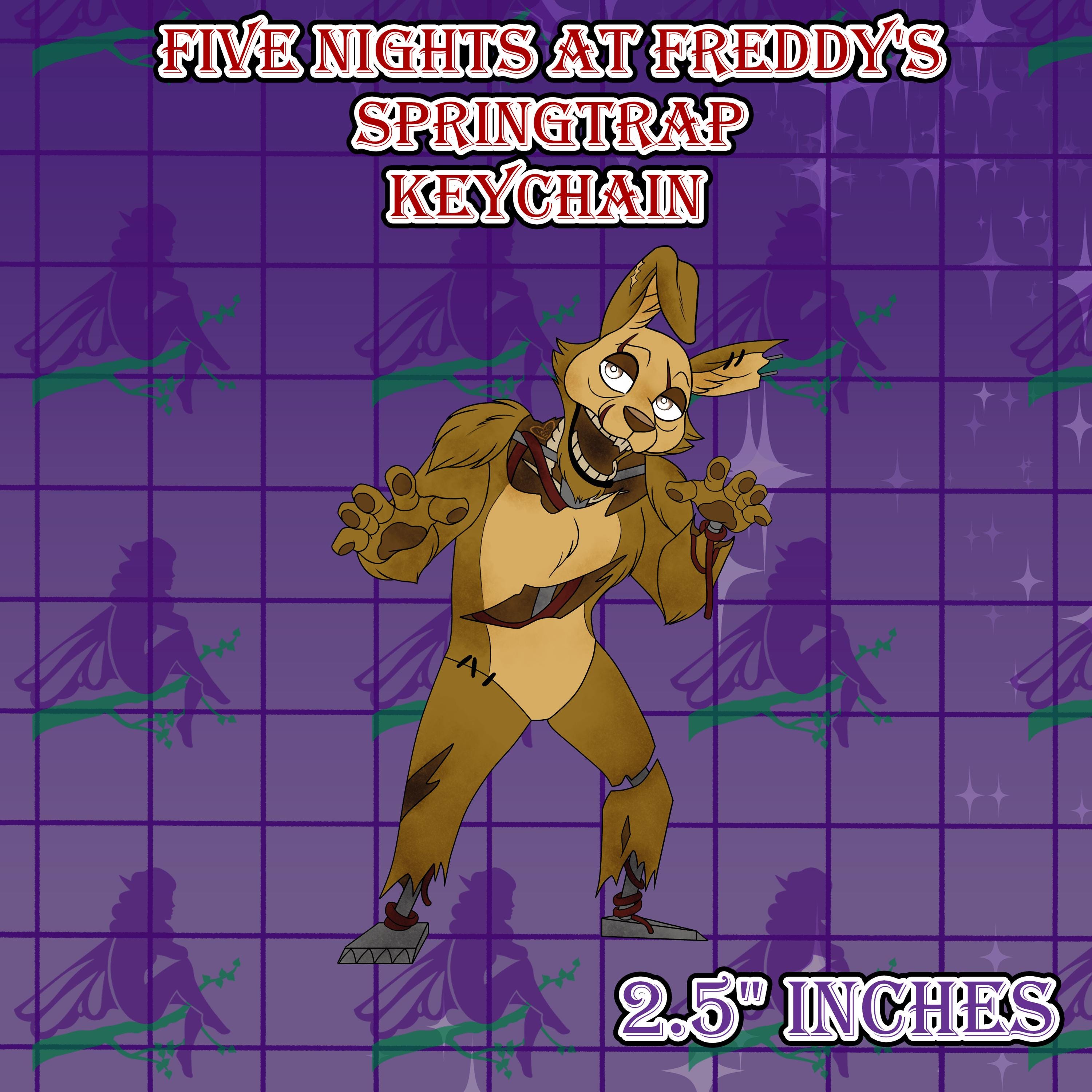 Springtrap Keychain FNAF Five Nights at Freddy's Springtrap|| 2.5