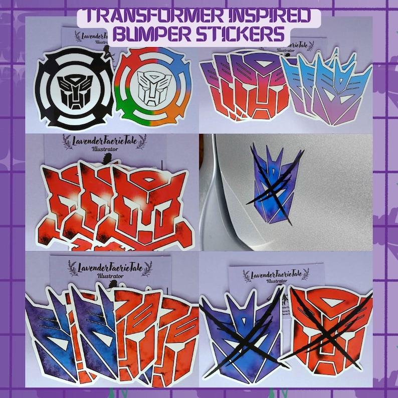 Transformers Inspired Factions Decal || Clear Car Window or Bumper ...