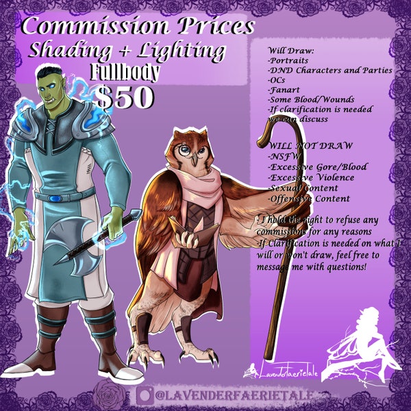 DND Custom Party Commission/ DND Custom MULTIPLE Character Commission/ Custom Group Commission!