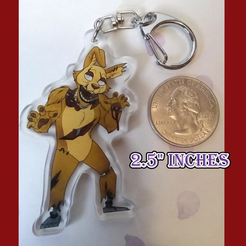 Springtrap Keychain FNAF Five Nights at Freddy's Springtrap|| 2.5