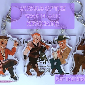 Chibi Ghouls of the Wasteland Fallout || 2.5" Inches Double Sided Charm Acrylic Keychains Set 2