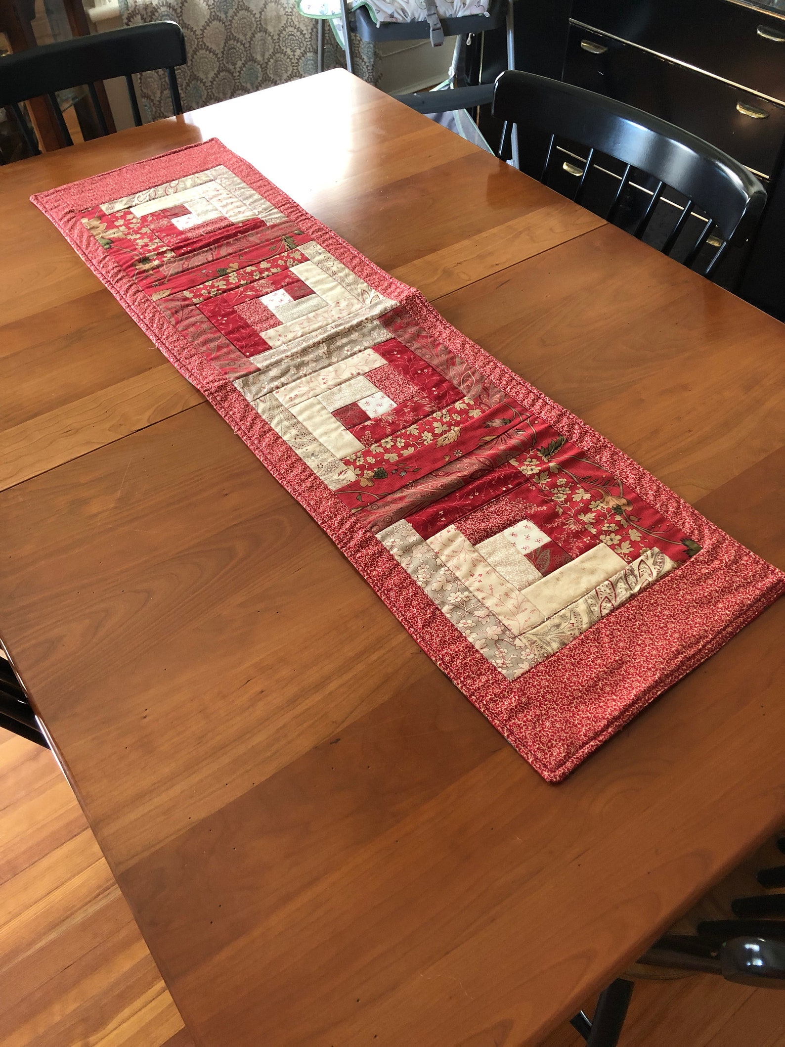 Handmade Log Cabin Table Runner Etsy